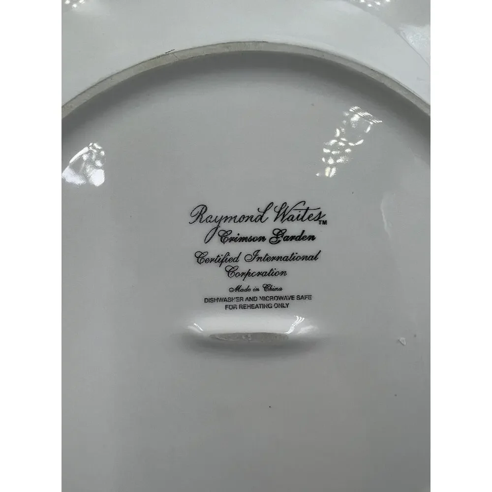Raymond Waites Crimson Garden‎ by Certified Int Dinner Plate Red Replacement